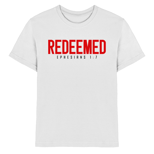 Redeemed – Ephesians 1:7 – Erlöst durch sein Blut | Christliche Produkte - Kids Premium Shirt