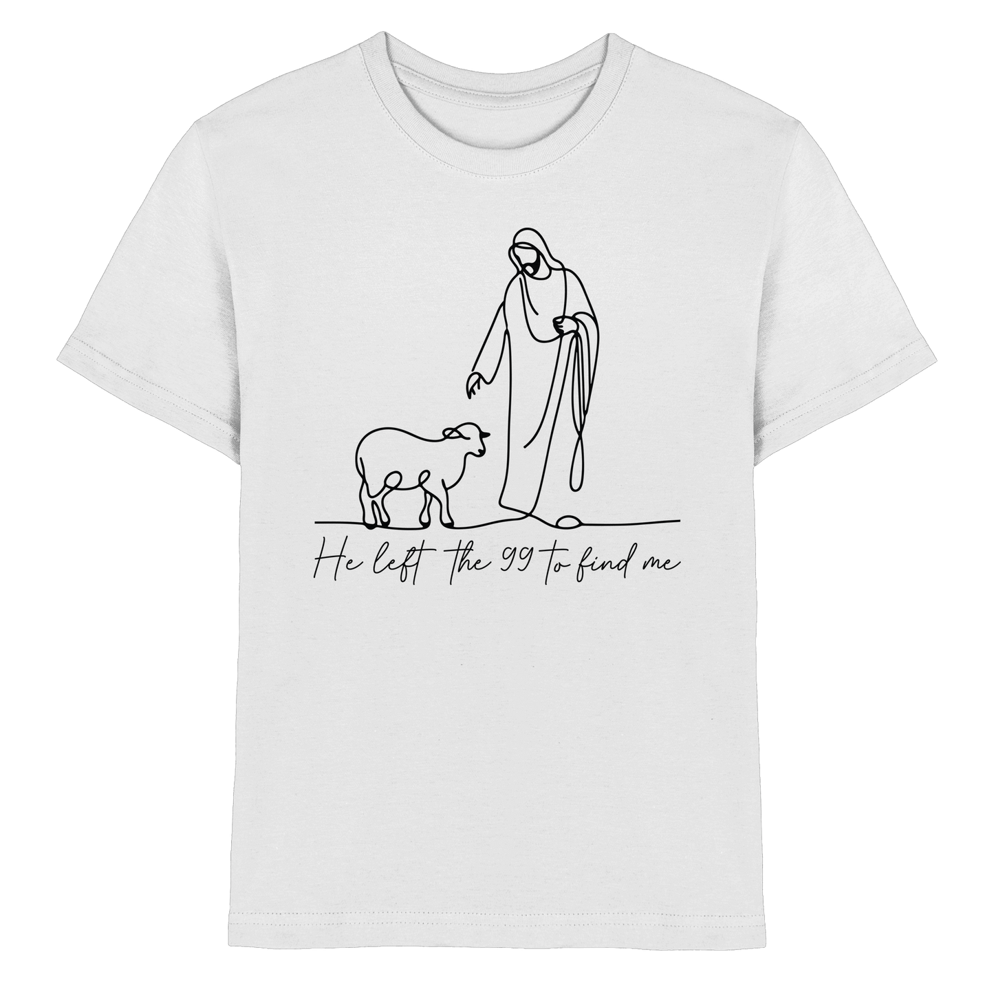He Left the 99 to Find Me – Kraftvolle Botschaft in minimalistischem Design | Christliche Kleidung - Kids Premium Shirt