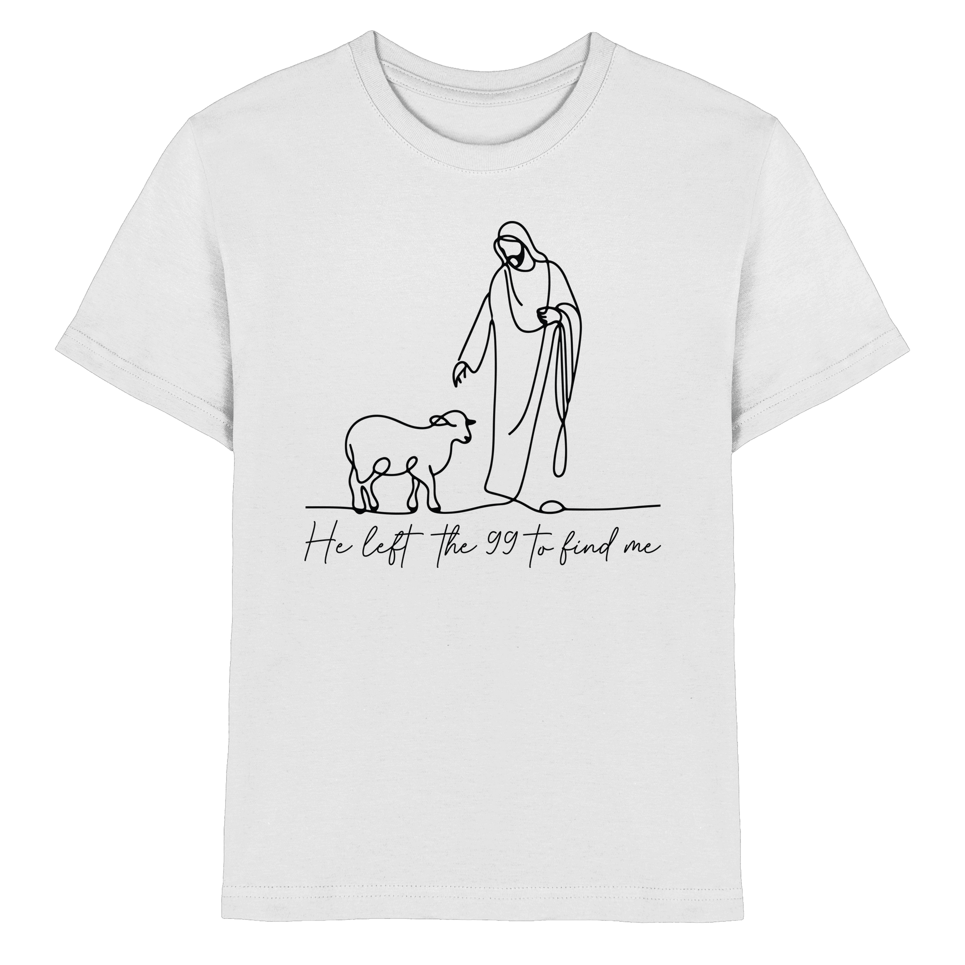 He Left the 99 to Find Me – Kraftvolle Botschaft in minimalistischem Design | Christliche Kleidung - Kids Premium Shirt