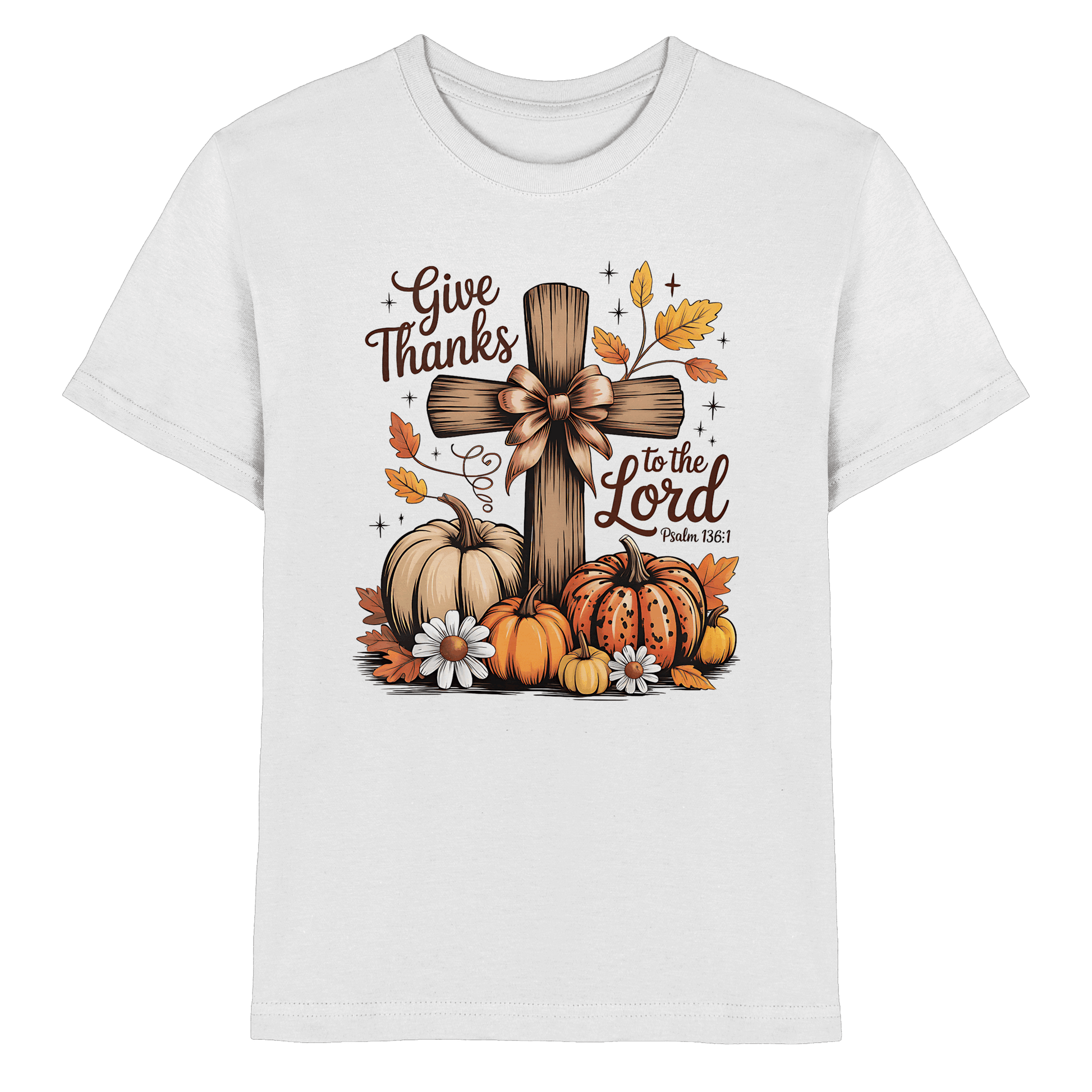 Give Thanks to the Lord – Psalm 136:1 | Christliche Kleidung & Geschenke im Retro-Design - Kids Premium Shirt