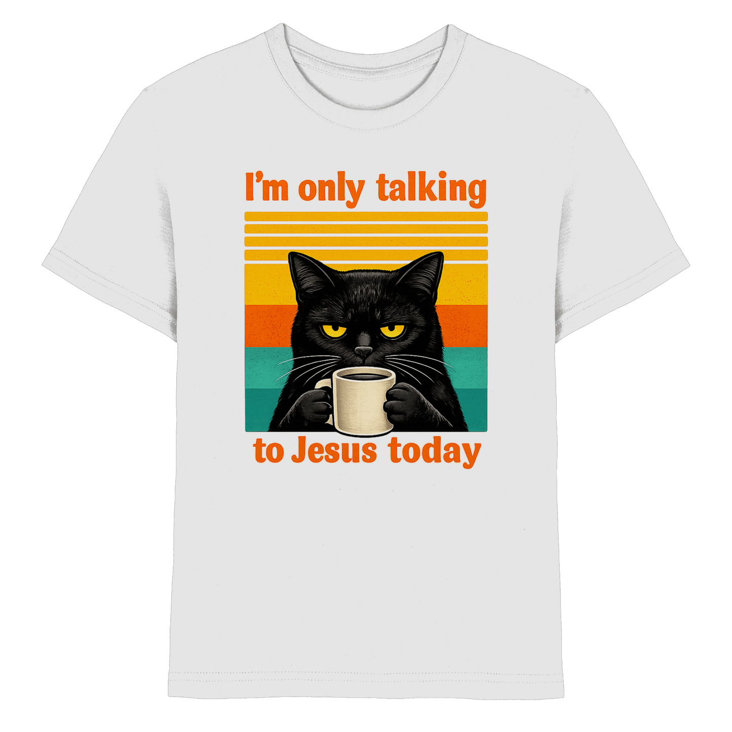 I’m Only Talking to Jesus Today – Grumpy Cat Coffee | Christliches Fun Design - Kids Premium Shirt