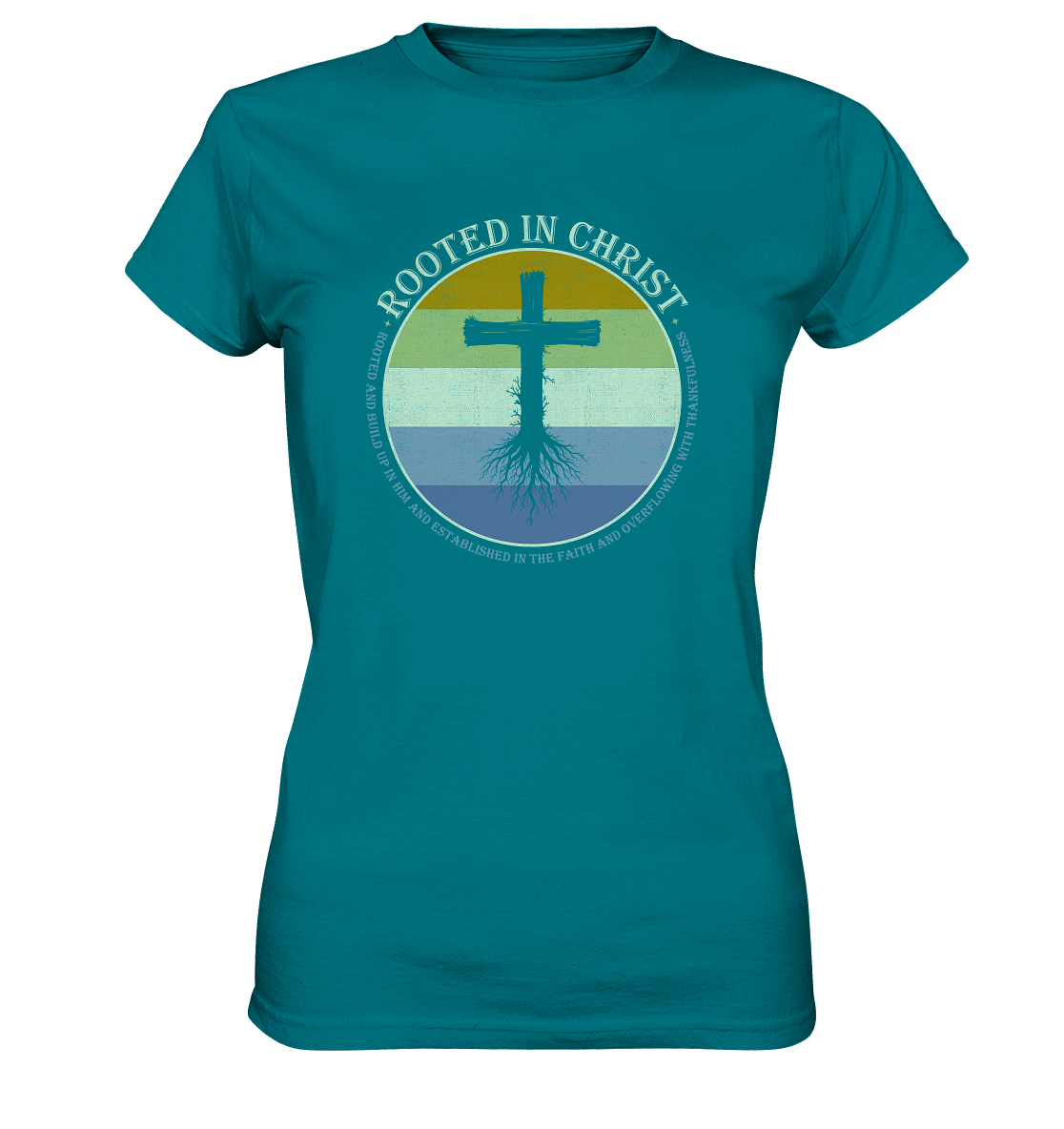 Verwurzelt in Christus | Christliche Kleidung - Ladies Premium Shirt