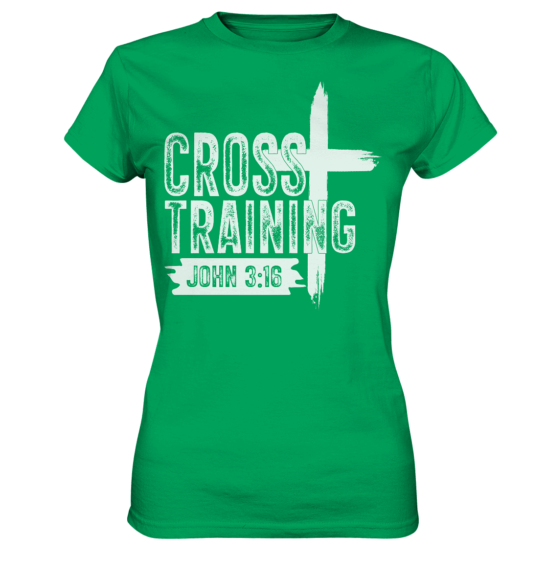 Cross Training - John 3:16 - Ladies Premium Shirt - GfoitMa - Kelly Green / XS