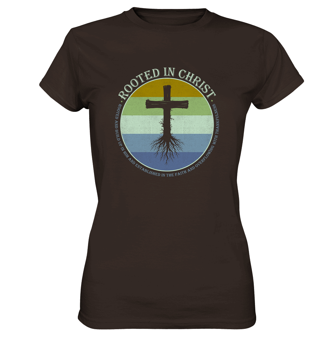 Verwurzelt in Christus | Christliche Kleidung - Ladies Premium Shirt