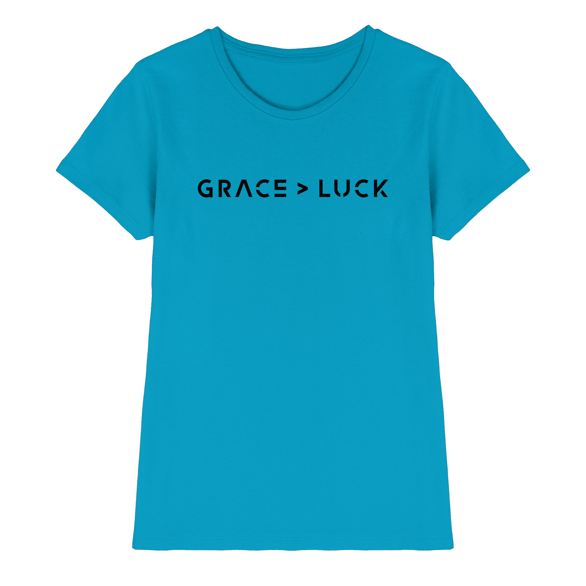 Grace > Luck | Christliches Design über Gottes Gnade - Ladies Premium Shirt