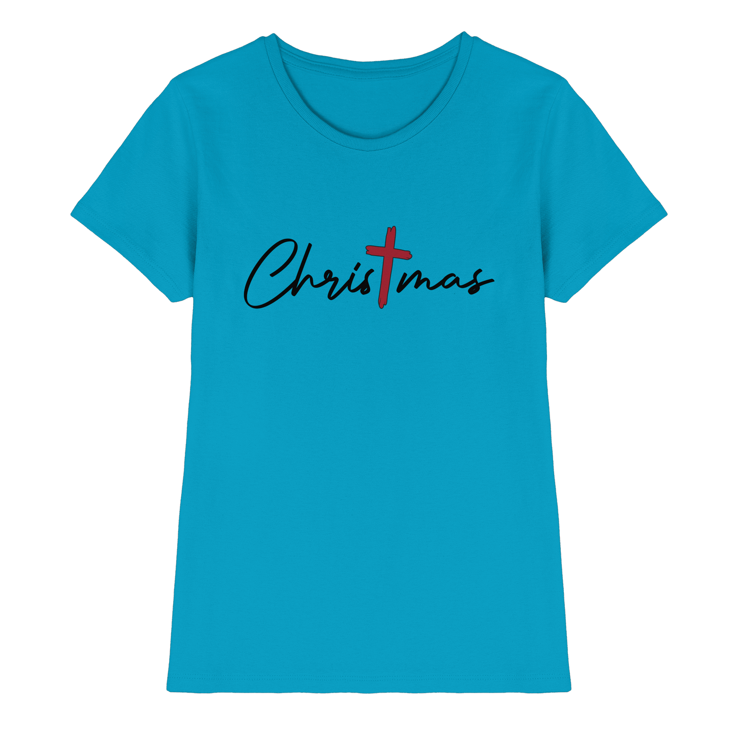 Christmas – das Kreuz im Mittelpunkt von Weihnachten | Christliches Design  - Ladies Premium Shirt