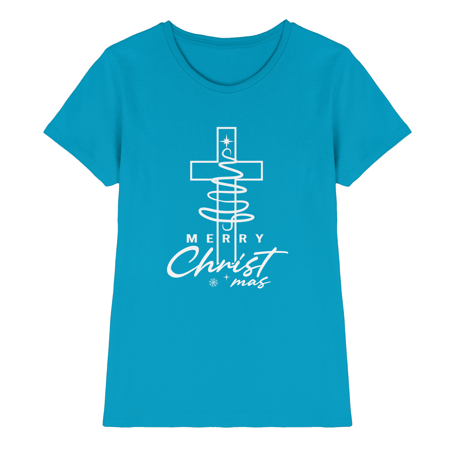 Kreuz und Christbaum – Merry Christ*mas Design - Ladies Premium Shirt