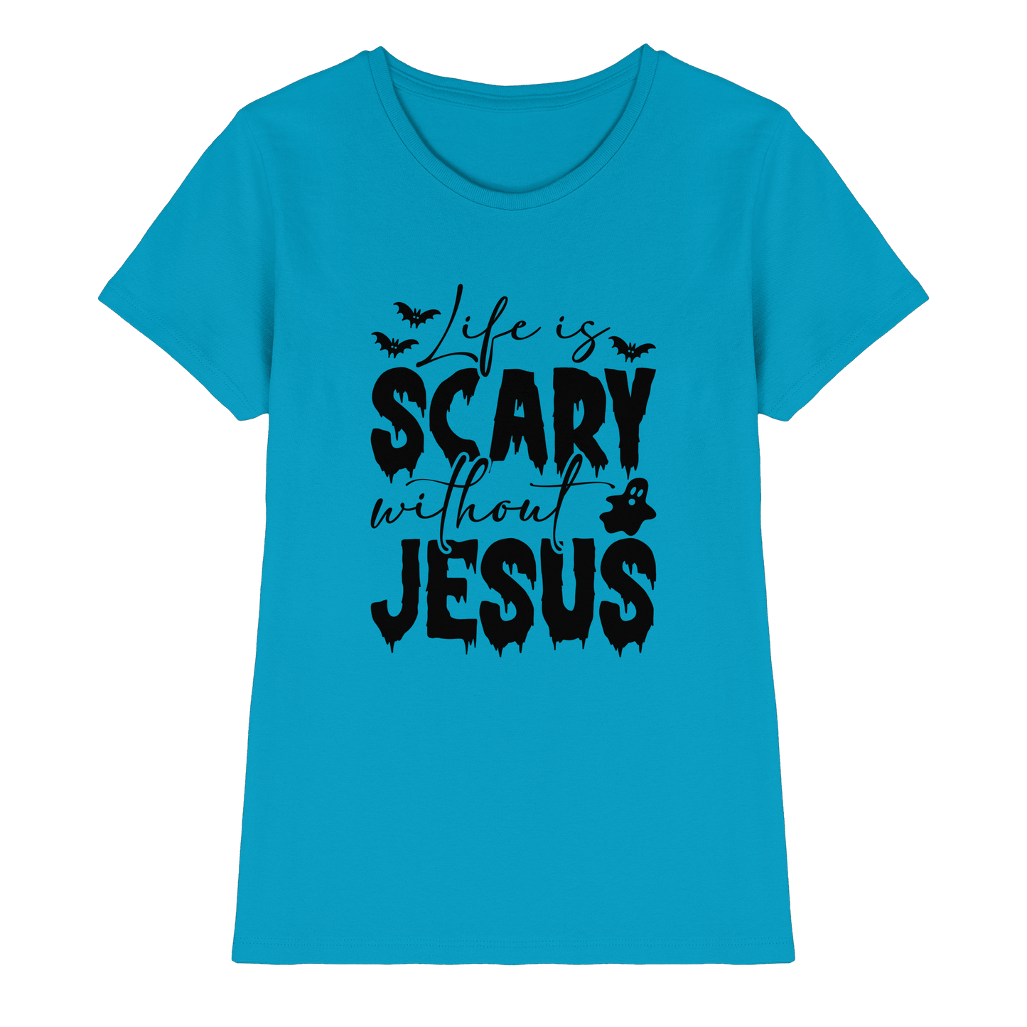 Life is Scary without Jesus - Christliche Kleidung & Geschenke - Ladies Premium Shirt