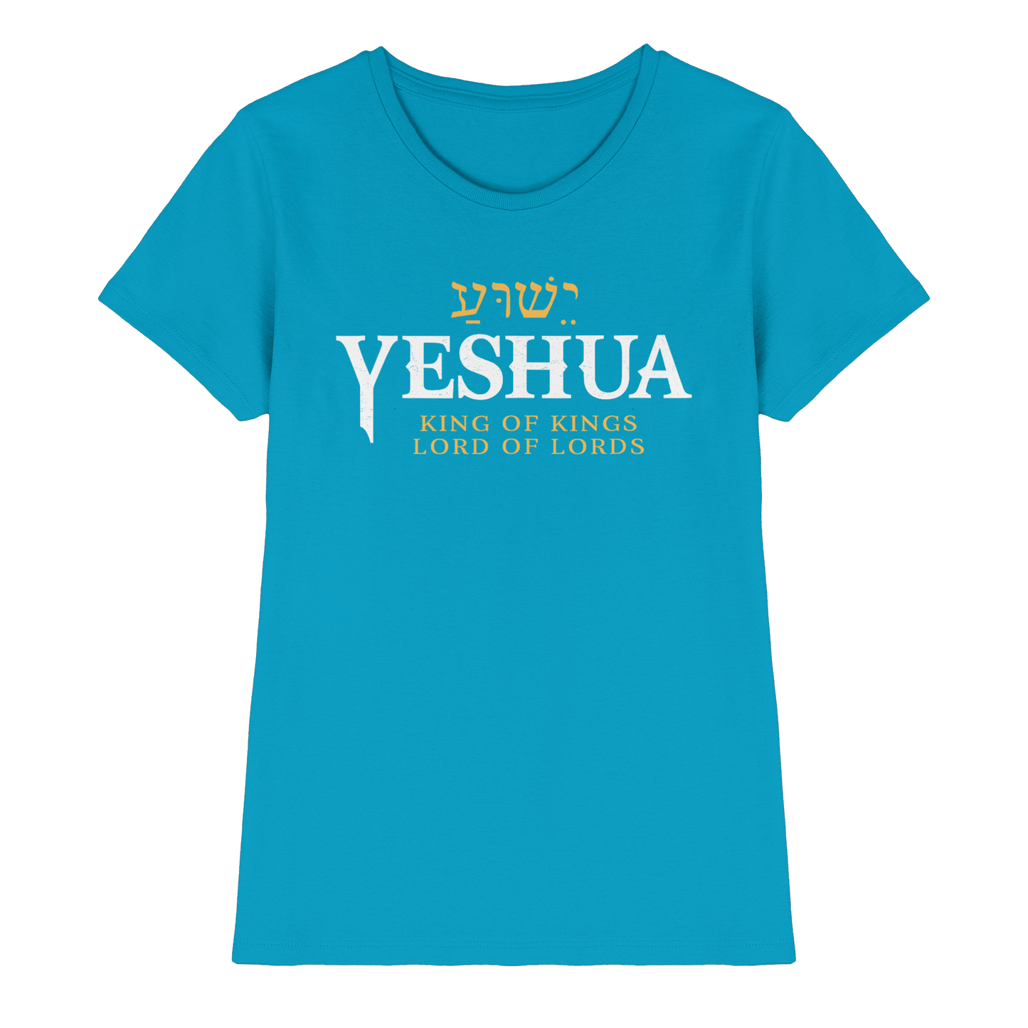 Yeshua – King of Kings, Lord of Lords | Christliches Design mit dem Namen Jesu - Ladies Premium Shirt
