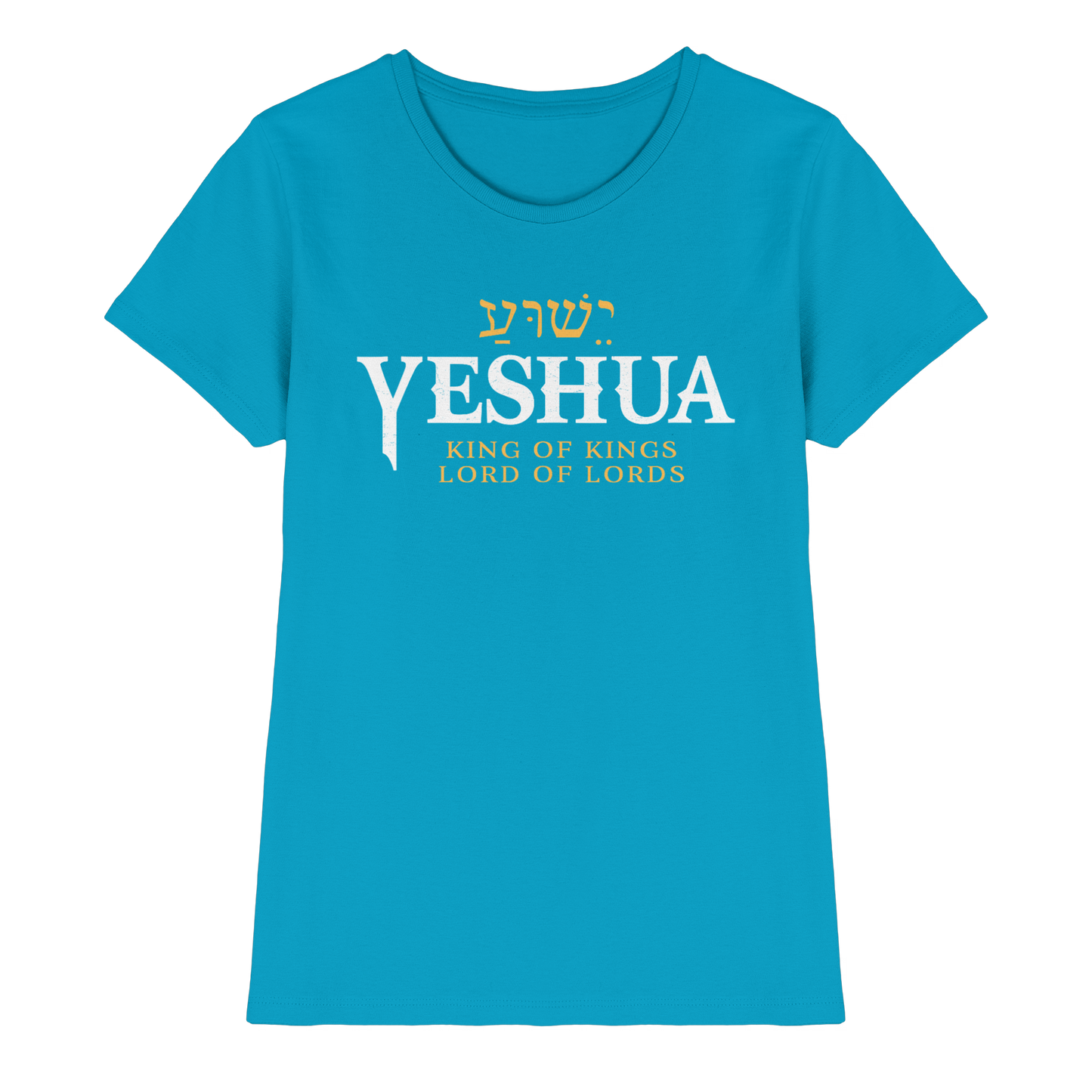 Yeshua – King of Kings, Lord of Lords | Christliches Design mit dem Namen Jesu - Ladies Premium Shirt