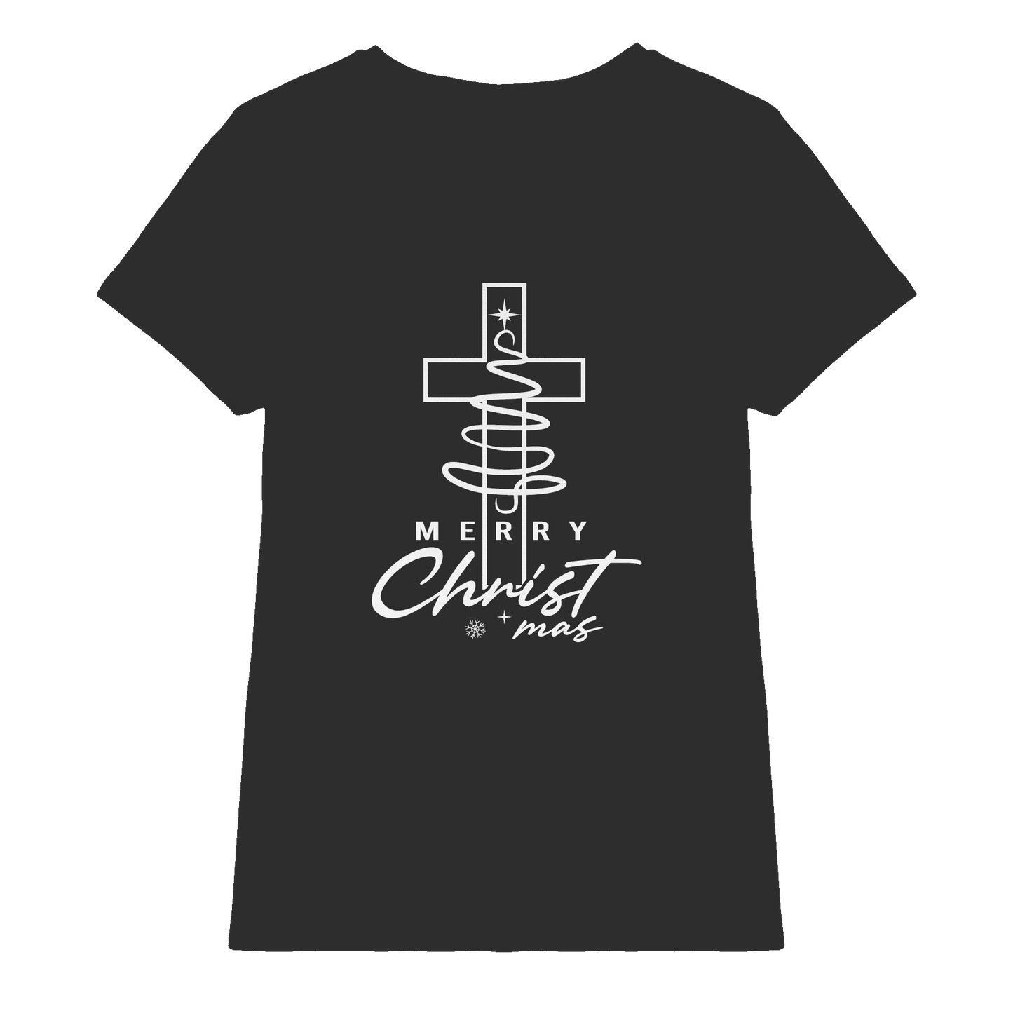 Kreuz und Christbaum – Merry Christ*mas Design - Ladies Premium Shirt