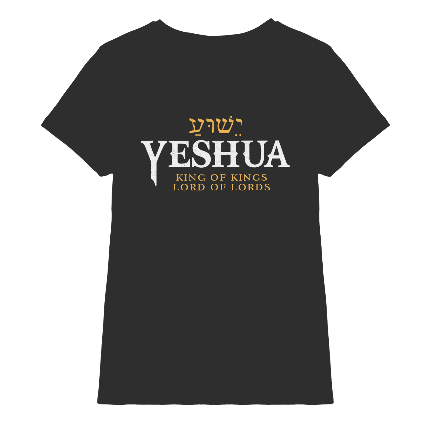 Yeshua – King of Kings, Lord of Lords | Christliches Design mit dem Namen Jesu - Ladies Premium Shirt