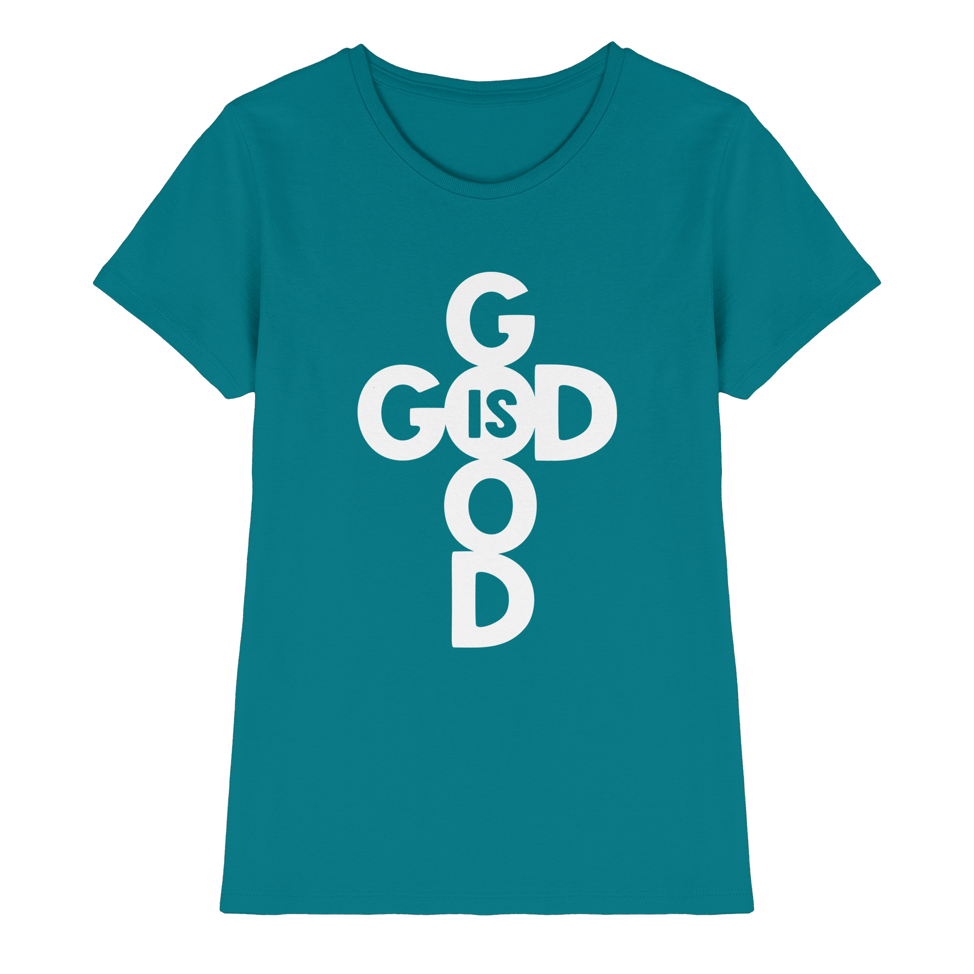 God is Good | Christliche Kleidung & Geschenke im Kreuz-Design - Ladies Premium Shirt
