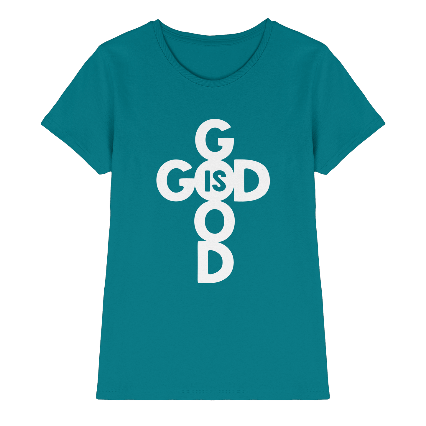 God is Good | Christliche Kleidung & Geschenke im Kreuz-Design - Ladies Premium Shirt