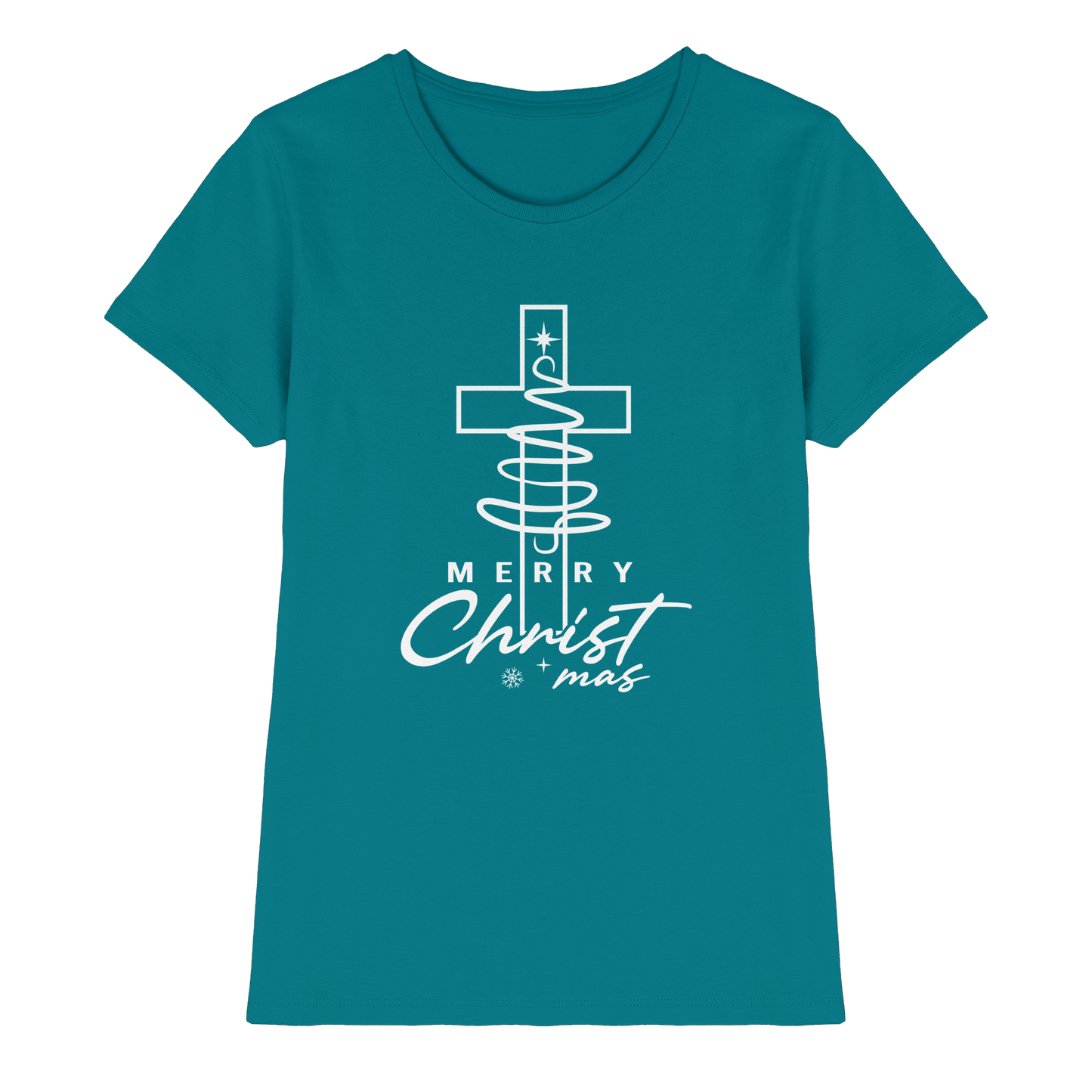 Kreuz und Christbaum – Merry Christ*mas Design - Ladies Premium Shirt