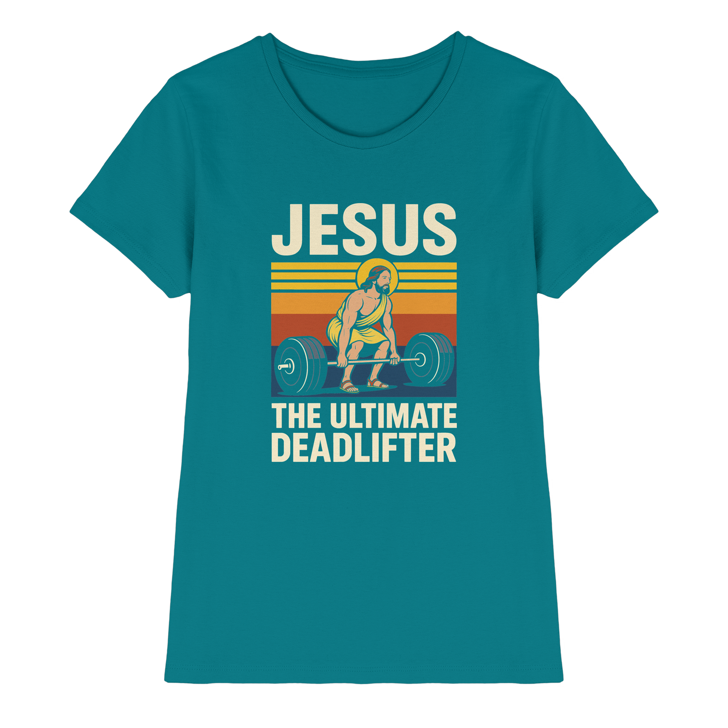 Jesus Deadlifter – Jesus the Ultimate Deadlifter | Christliches Fitness Design - Ladies Premium Shirt