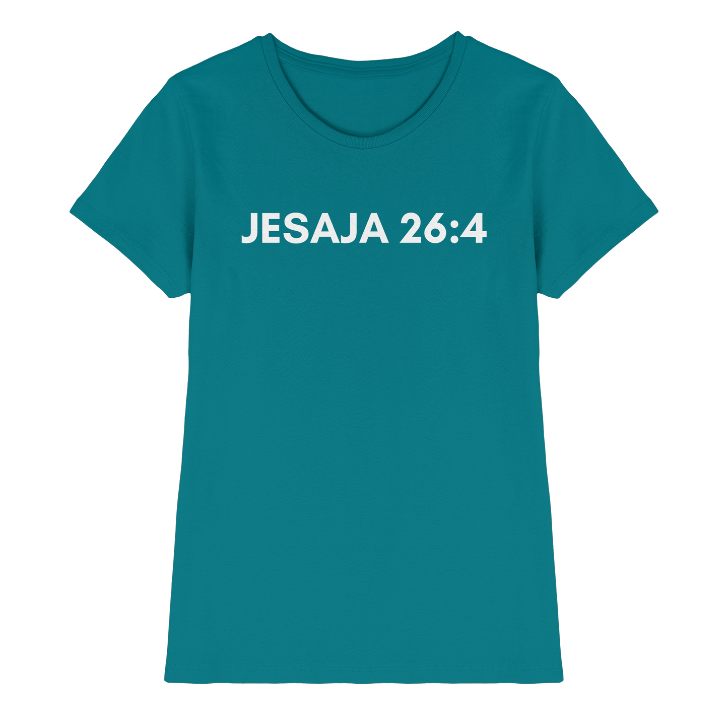 Jesaja 26,4 – Der Herr ist ein ewiger Fels | Christliches Bibelvers Design - Ladies Premium Shirt