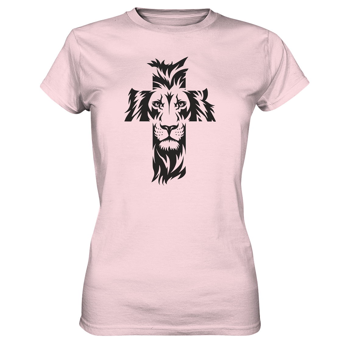 Der Löwe im Kreuz – Mut und Gnade vereint | Christliche Kleidung - Ladies Premium Shirt