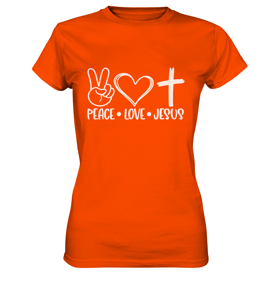 Frieden, Liebe, Jesus: Christliche Kleidungskollektion - Ladies Premium Shirt