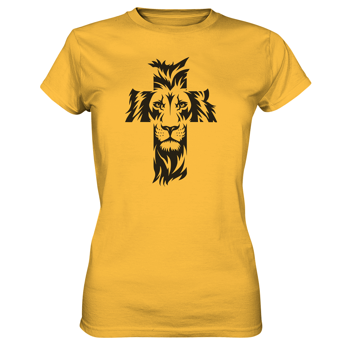 Der Löwe im Kreuz – Mut und Gnade vereint | Christliche Kleidung - Ladies Premium Shirt