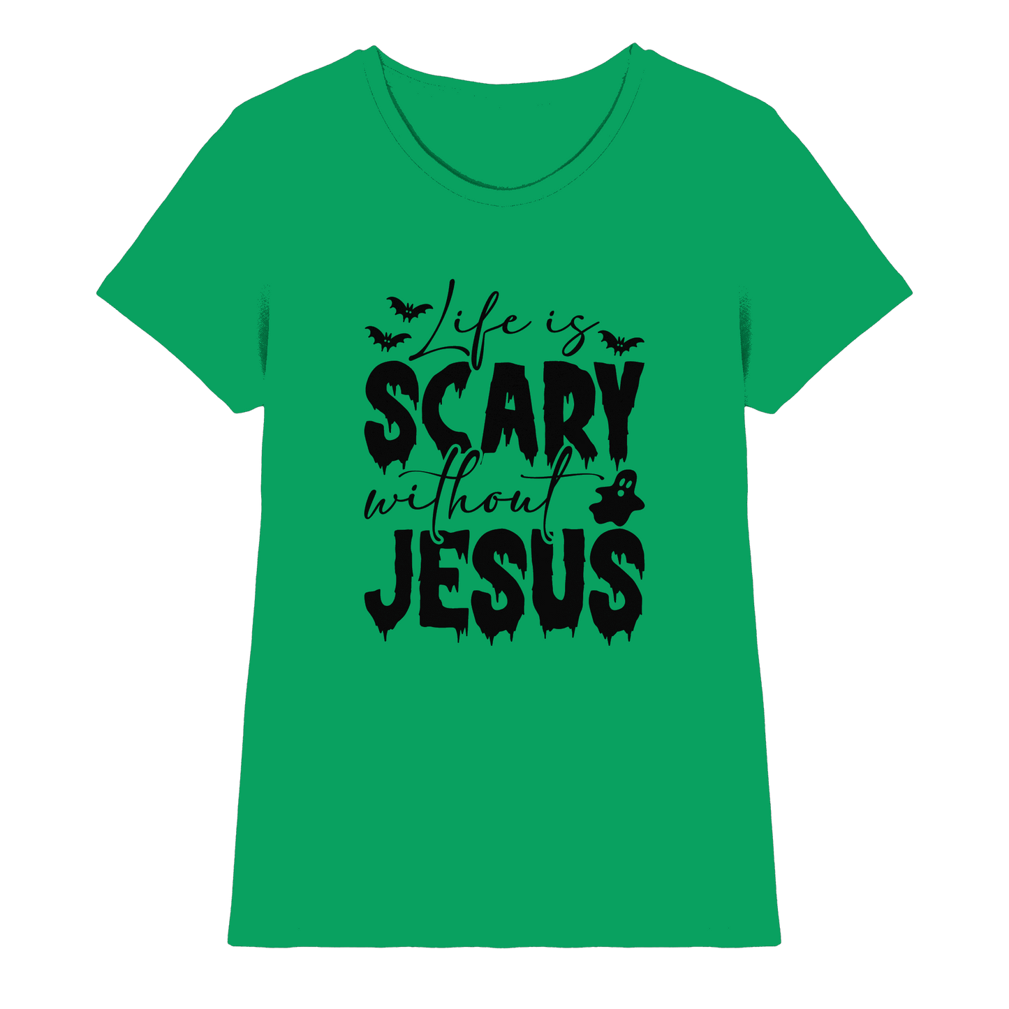 Life is Scary without Jesus - Christliche Kleidung & Geschenke - Ladies Premium Shirt