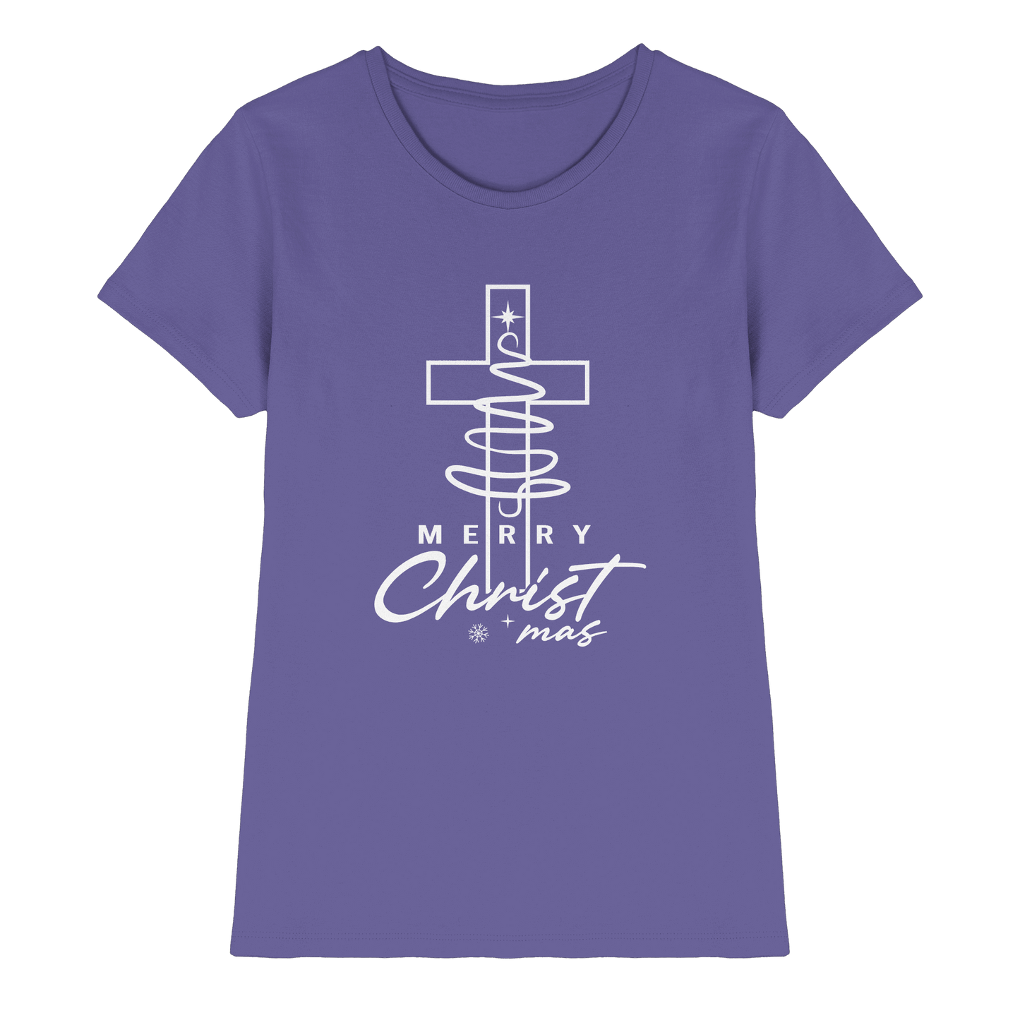 Kreuz und Christbaum – Merry Christ*mas Design - Ladies Premium Shirt