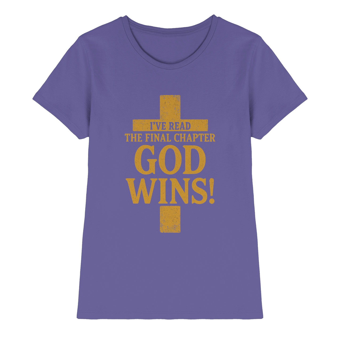 GOD WINS – Das Ende steht fest | Christliche Kleidung & Geschenke im Kreuz-Design - Ladies Premium Shirt