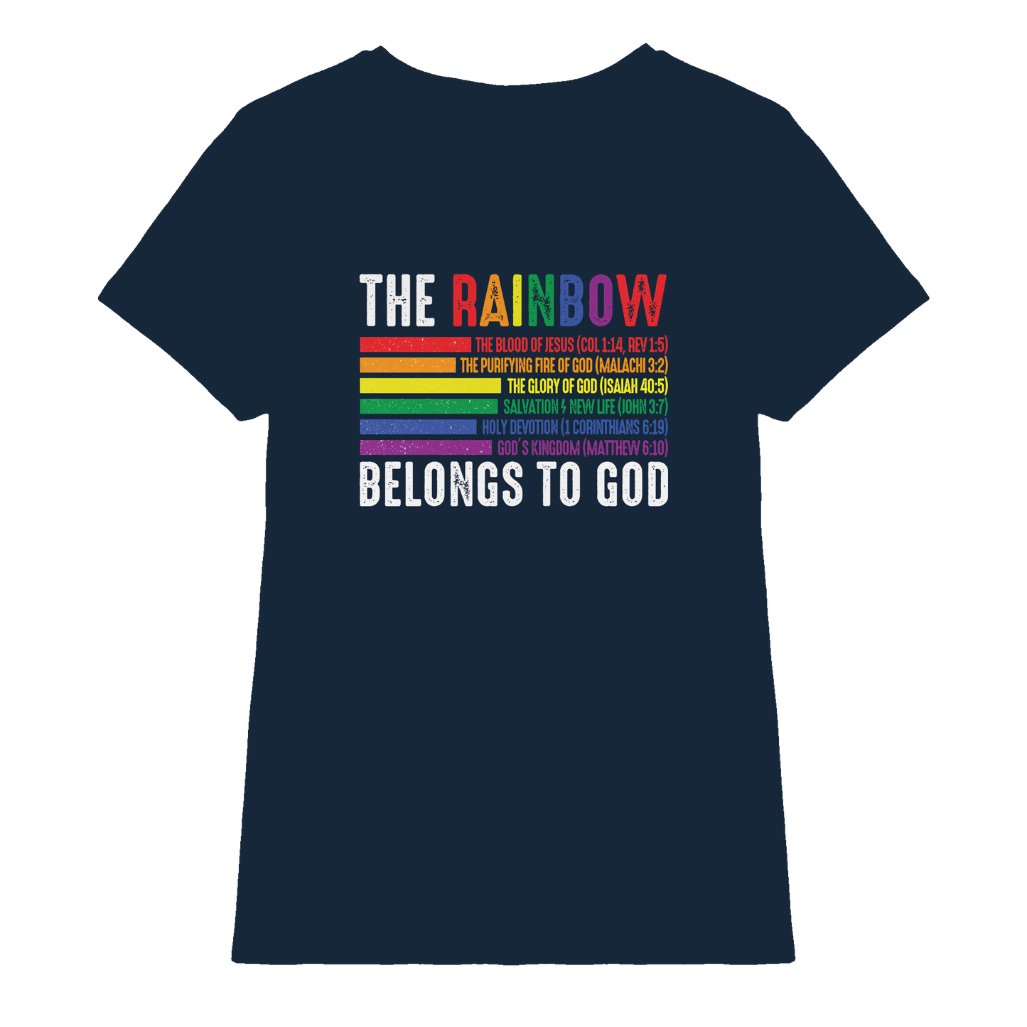 The Rainbow Belongs To God – Zeichen des Bundes und der Liebe - Ladies Premium Shirt