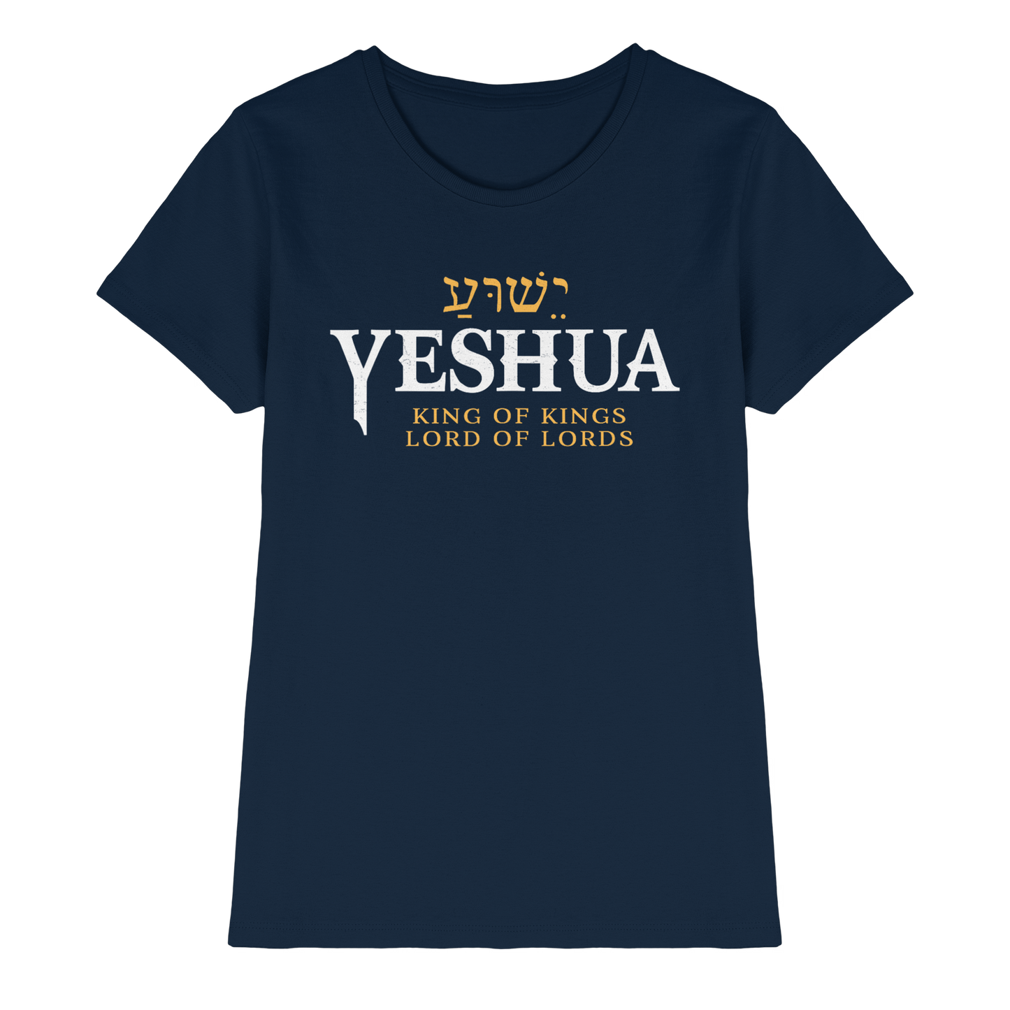 Yeshua – King of Kings, Lord of Lords | Christliches Design mit dem Namen Jesu - Ladies Premium Shirt