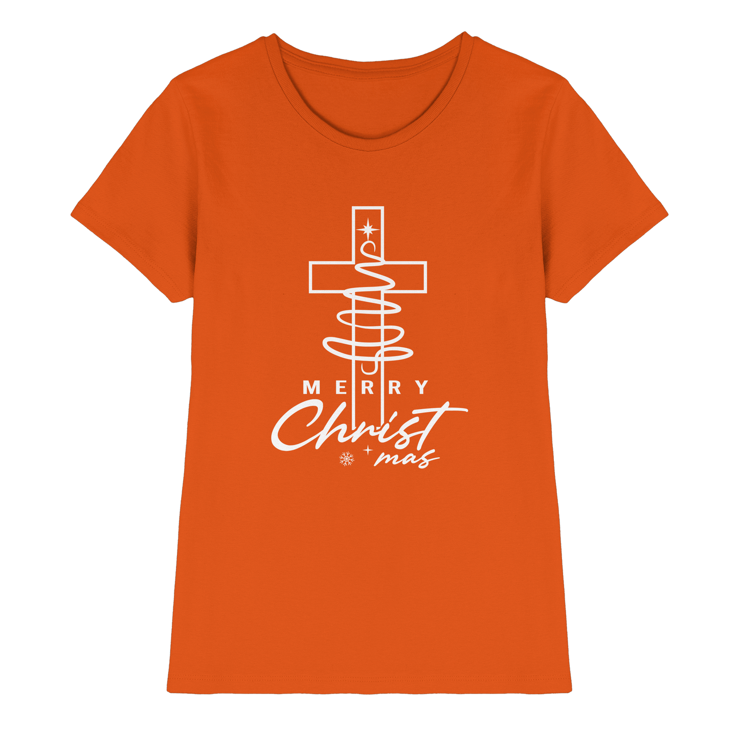 Kreuz und Christbaum – Merry Christ*mas Design - Ladies Premium Shirt