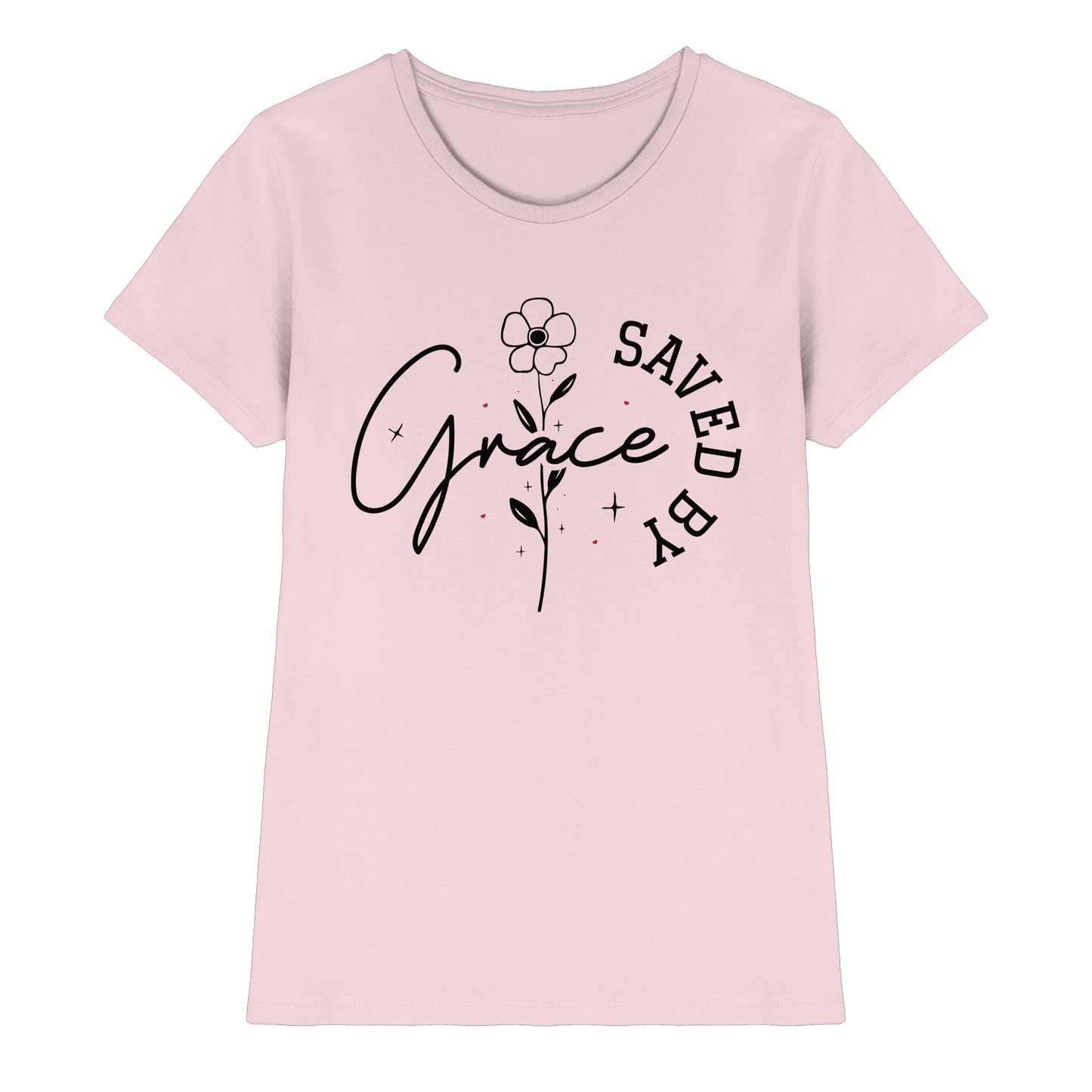 Saved by Grace – ein schlichtes Design mit tiefer Botschaft - Ladies Premium Shirt