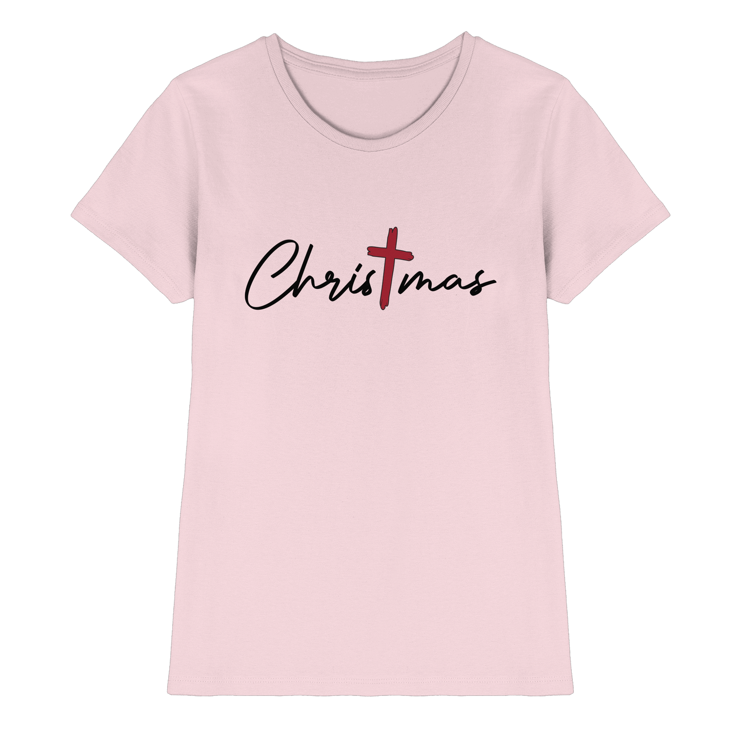 Christmas – das Kreuz im Mittelpunkt von Weihnachten | Christliches Design  - Ladies Premium Shirt
