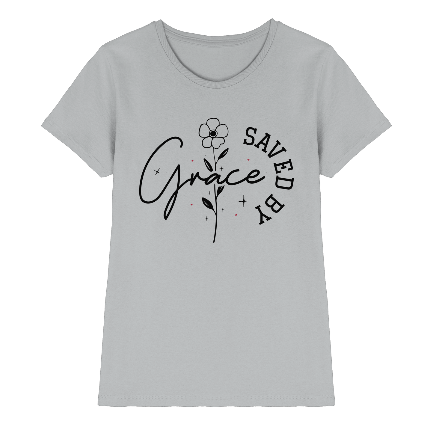 Saved by Grace – ein schlichtes Design mit tiefer Botschaft - Ladies Premium Shirt