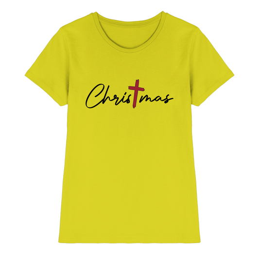 Christmas – das Kreuz im Mittelpunkt von Weihnachten | Christliches Design  - Ladies Premium Shirt