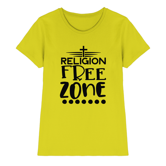 Religion Free Zone | Christliche Kleidung & Geschenke mit Botschaft - Ladies Premium Shirt