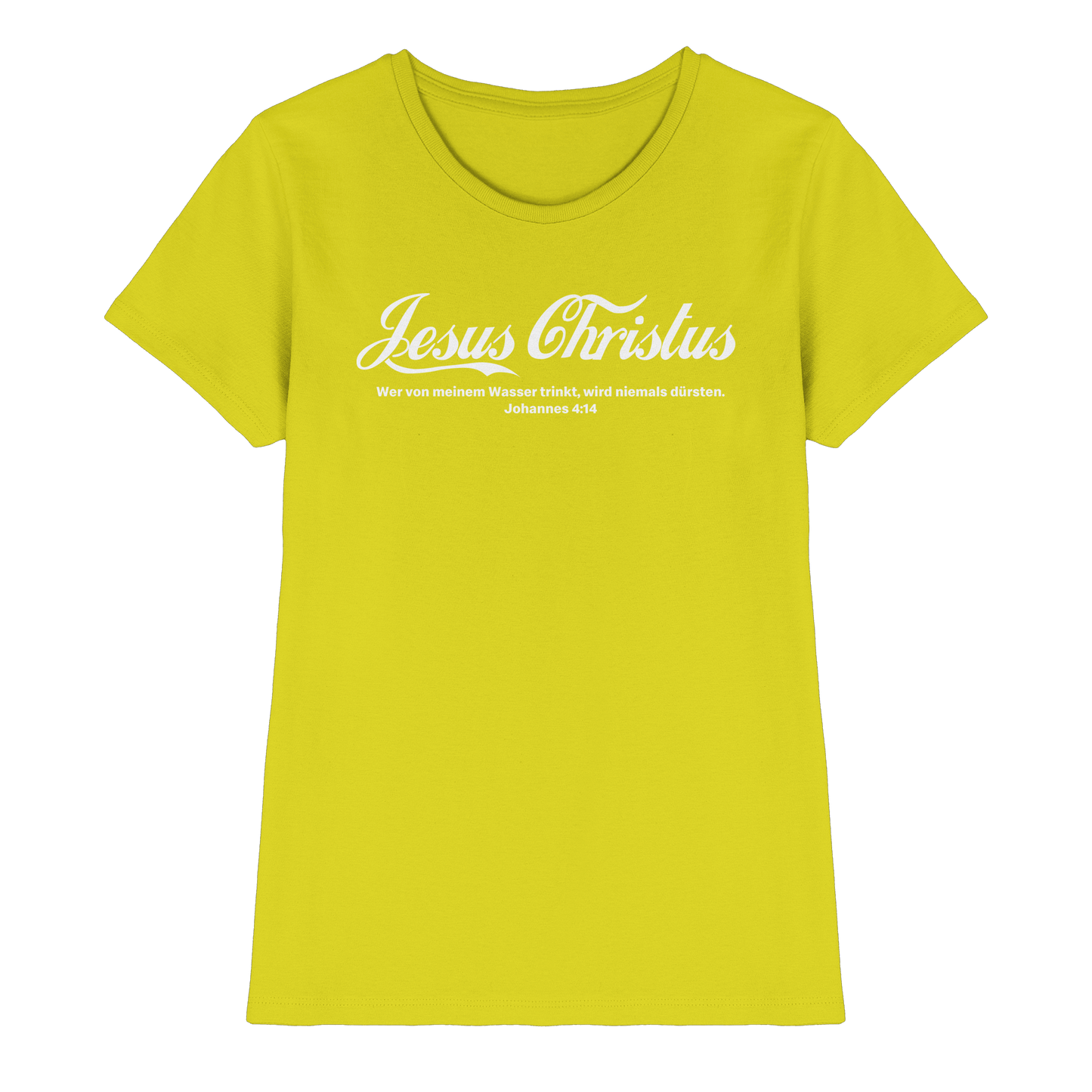 Jesus Christus – Johannes 4,14 | Christliches Statement Design „Lebendiges Wasser“ - Ladies Premium Shirt
