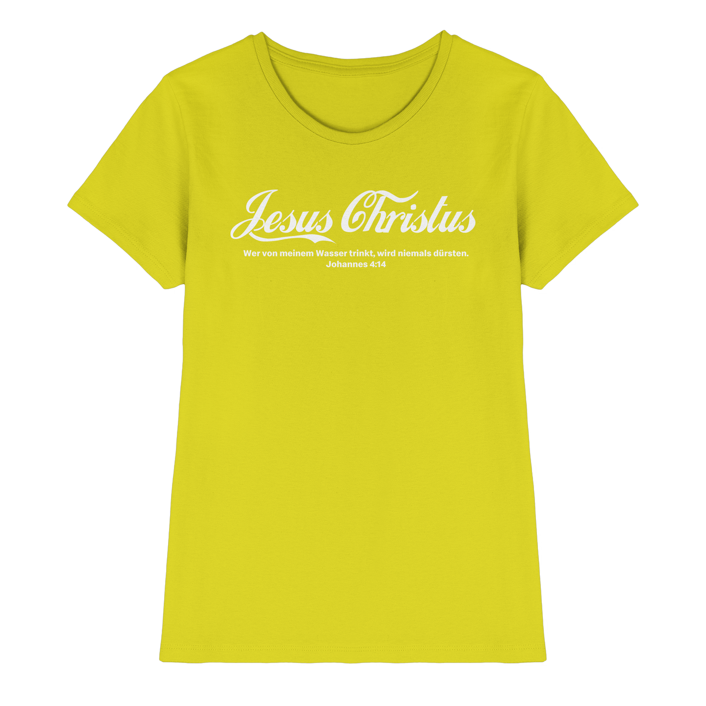 Jesus Christus – Johannes 4,14 | Christliches Statement Design „Lebendiges Wasser“ - Ladies Premium Shirt