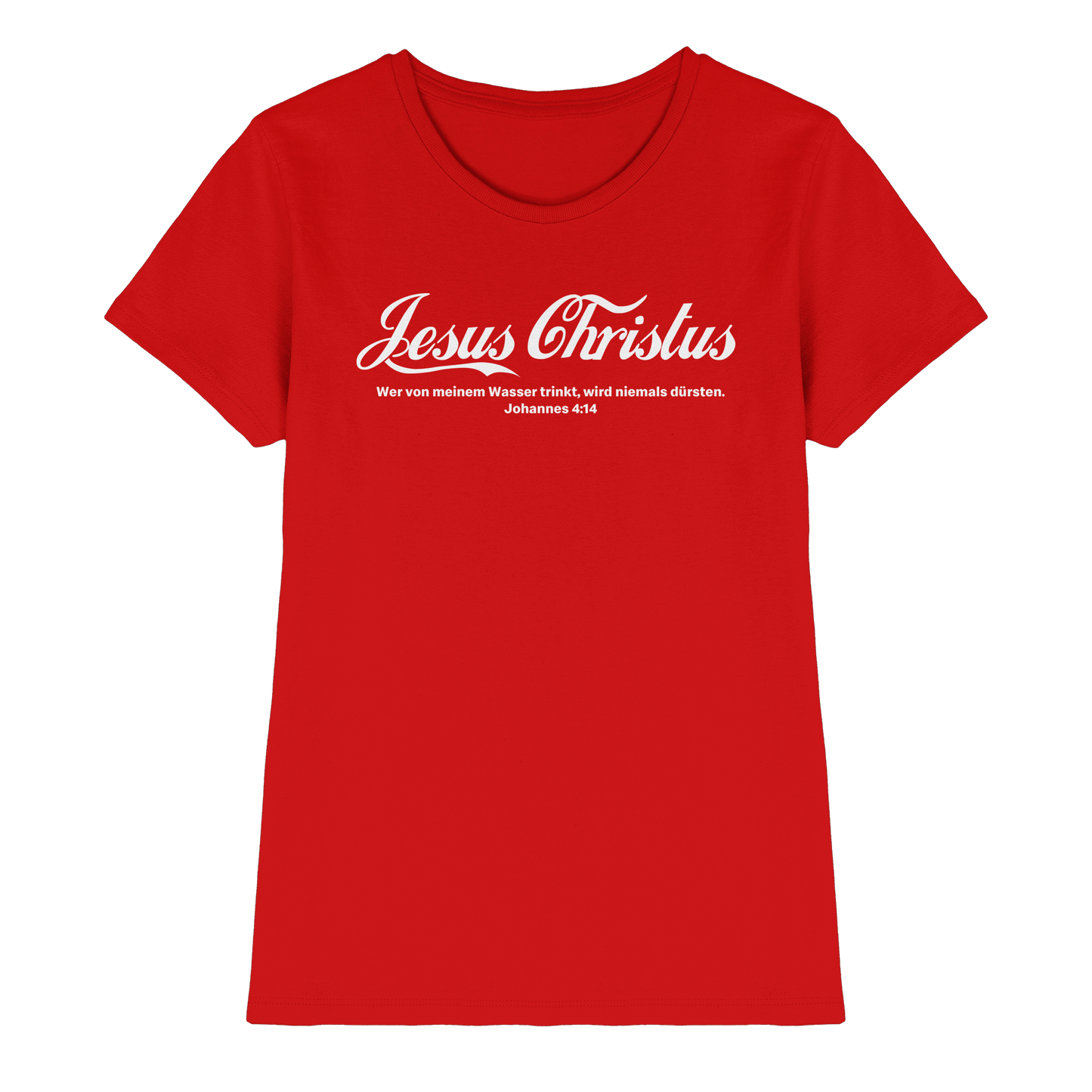 Jesus Christus – Johannes 4,14 | Christliches Statement Design „Lebendiges Wasser“ - Ladies Premium Shirt