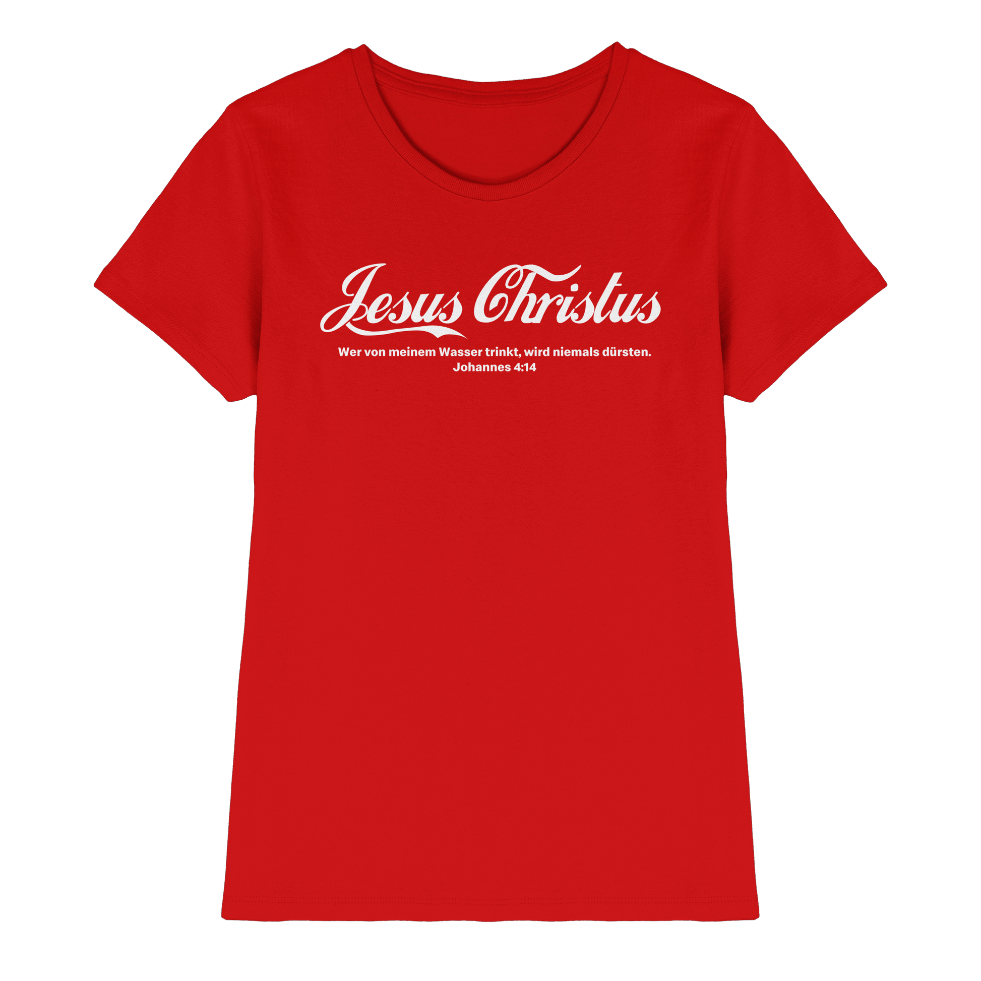 Jesus Christus – Johannes 4,14 | Christliches Statement Design „Lebendiges Wasser“ - Ladies Premium Shirt