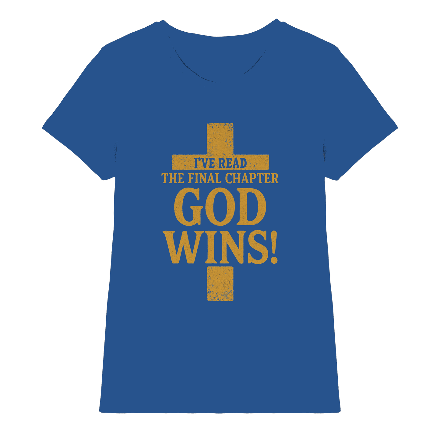 GOD WINS – Das Ende steht fest | Christliche Kleidung & Geschenke im Kreuz-Design - Ladies Premium Shirt