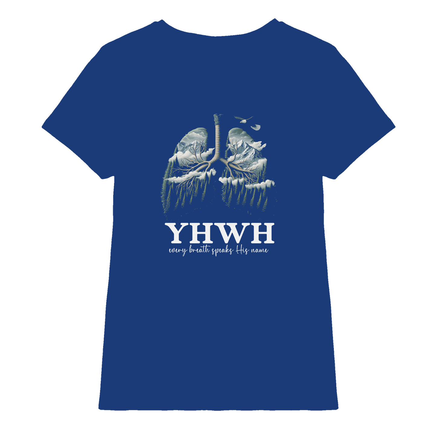 YHWH – Every Breath Speaks His Name | Atem des Lebens | Christliches Design - Ladies Premium Shirt