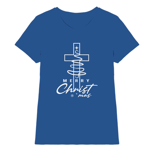 Kreuz und Christbaum – Merry Christ*mas Design - Ladies Premium Shirt