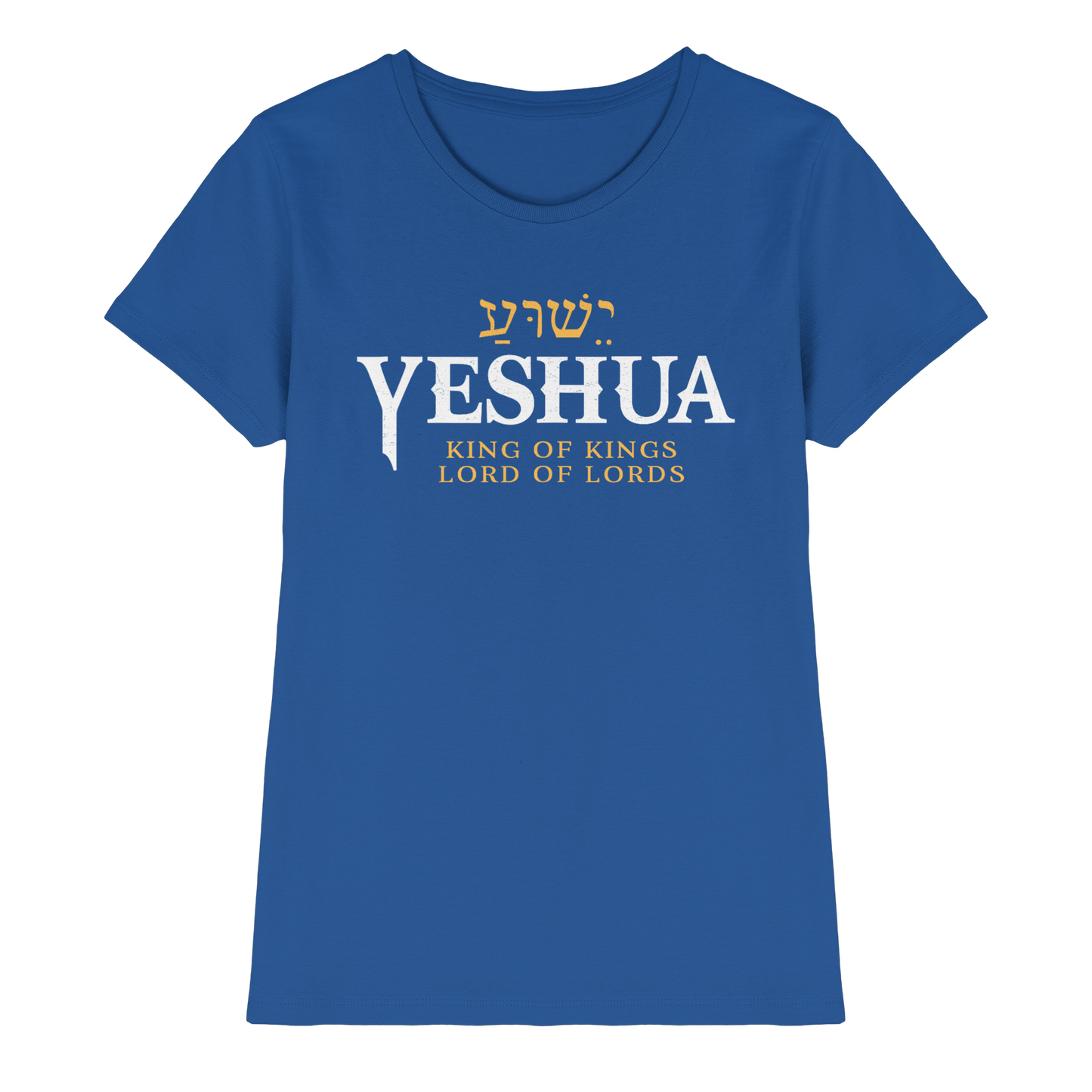 Yeshua – King of Kings, Lord of Lords | Christliches Design mit dem Namen Jesu - Ladies Premium Shirt