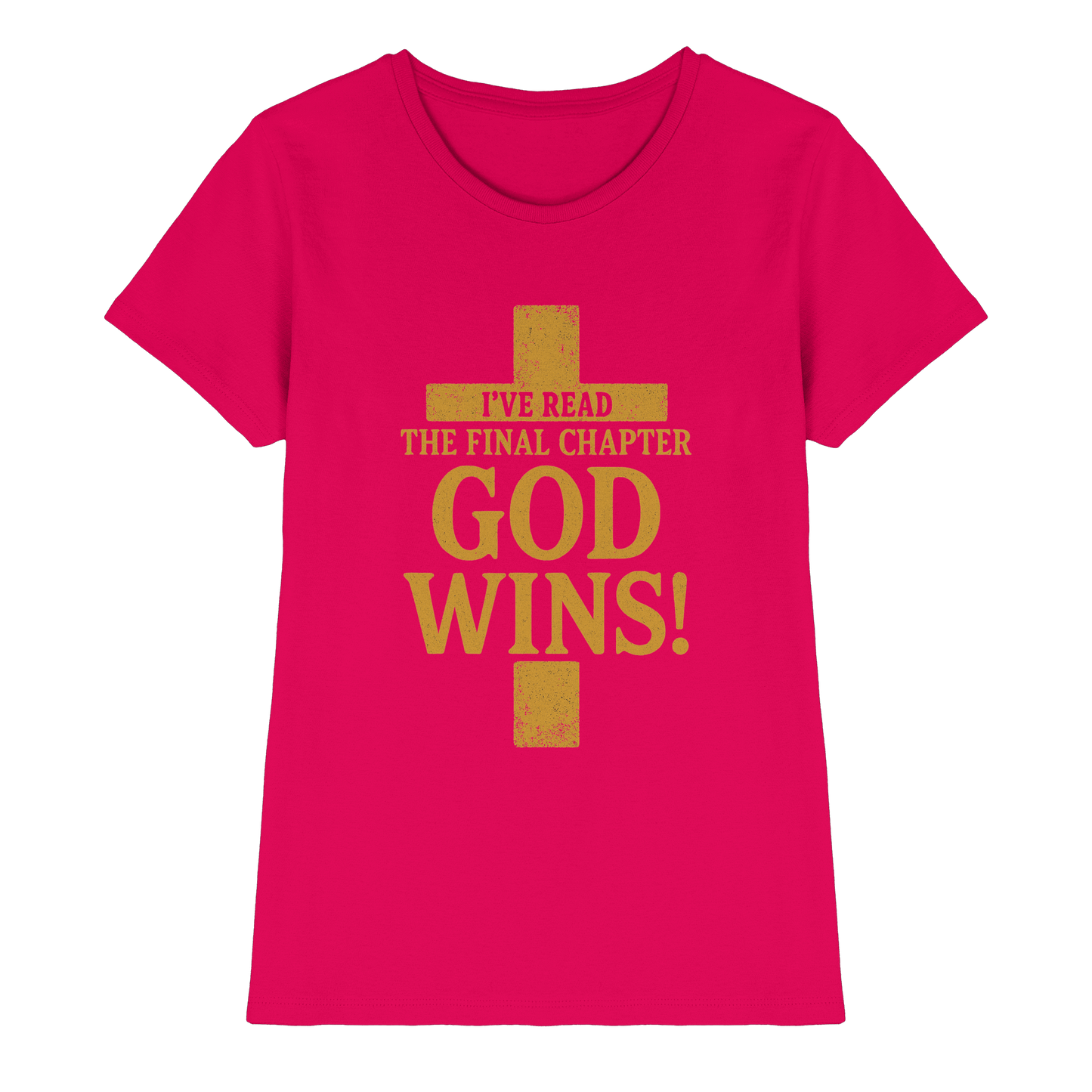 GOD WINS – Das Ende steht fest | Christliche Kleidung & Geschenke im Kreuz-Design - Ladies Premium Shirt