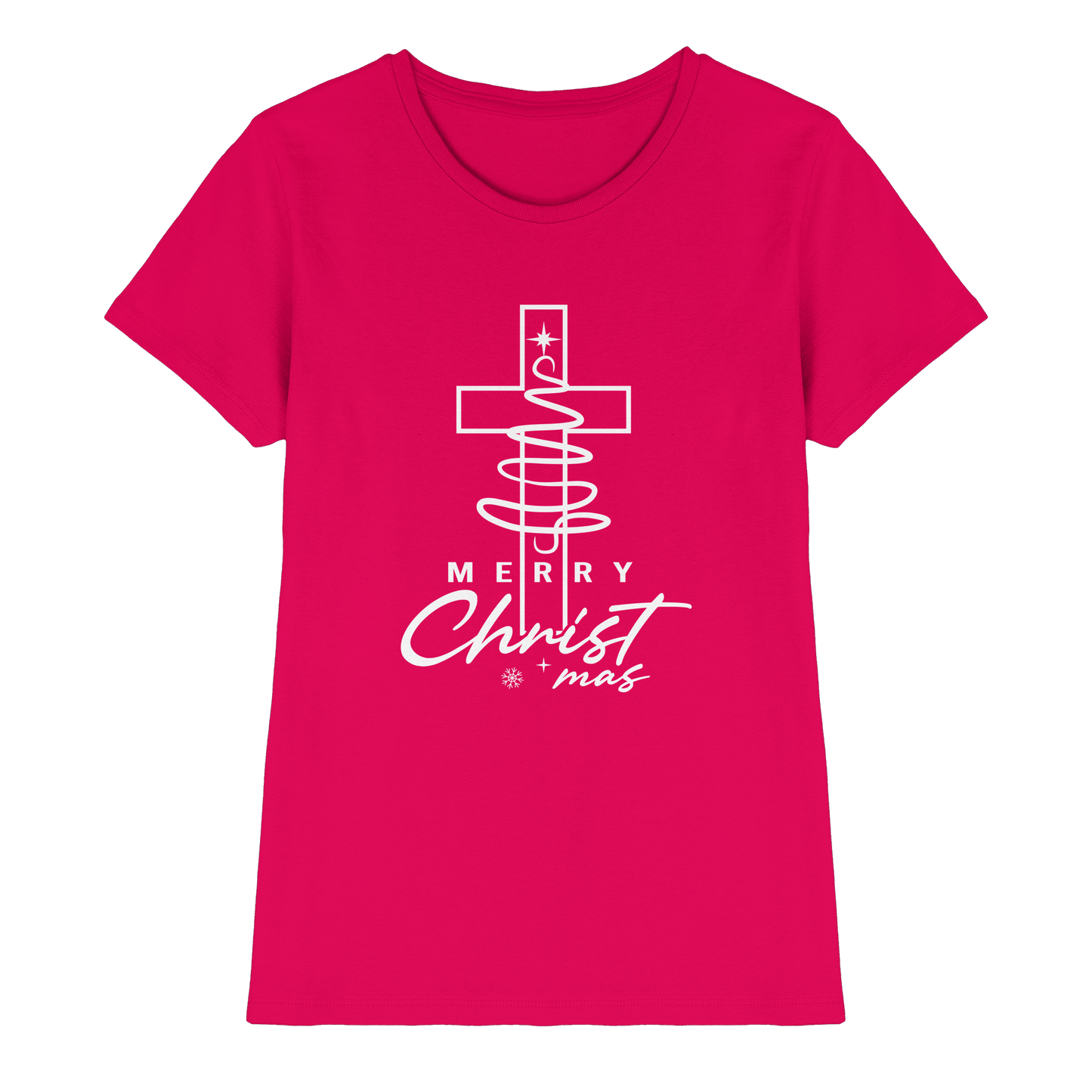 Kreuz und Christbaum – Merry Christ*mas Design - Ladies Premium Shirt