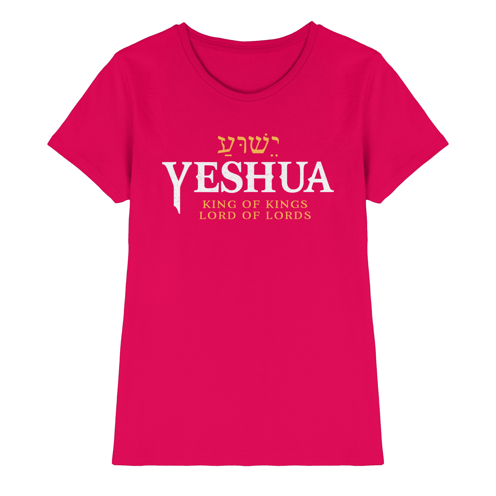 Yeshua – King of Kings, Lord of Lords | Christliches Design mit dem Namen Jesu - Ladies Premium Shirt