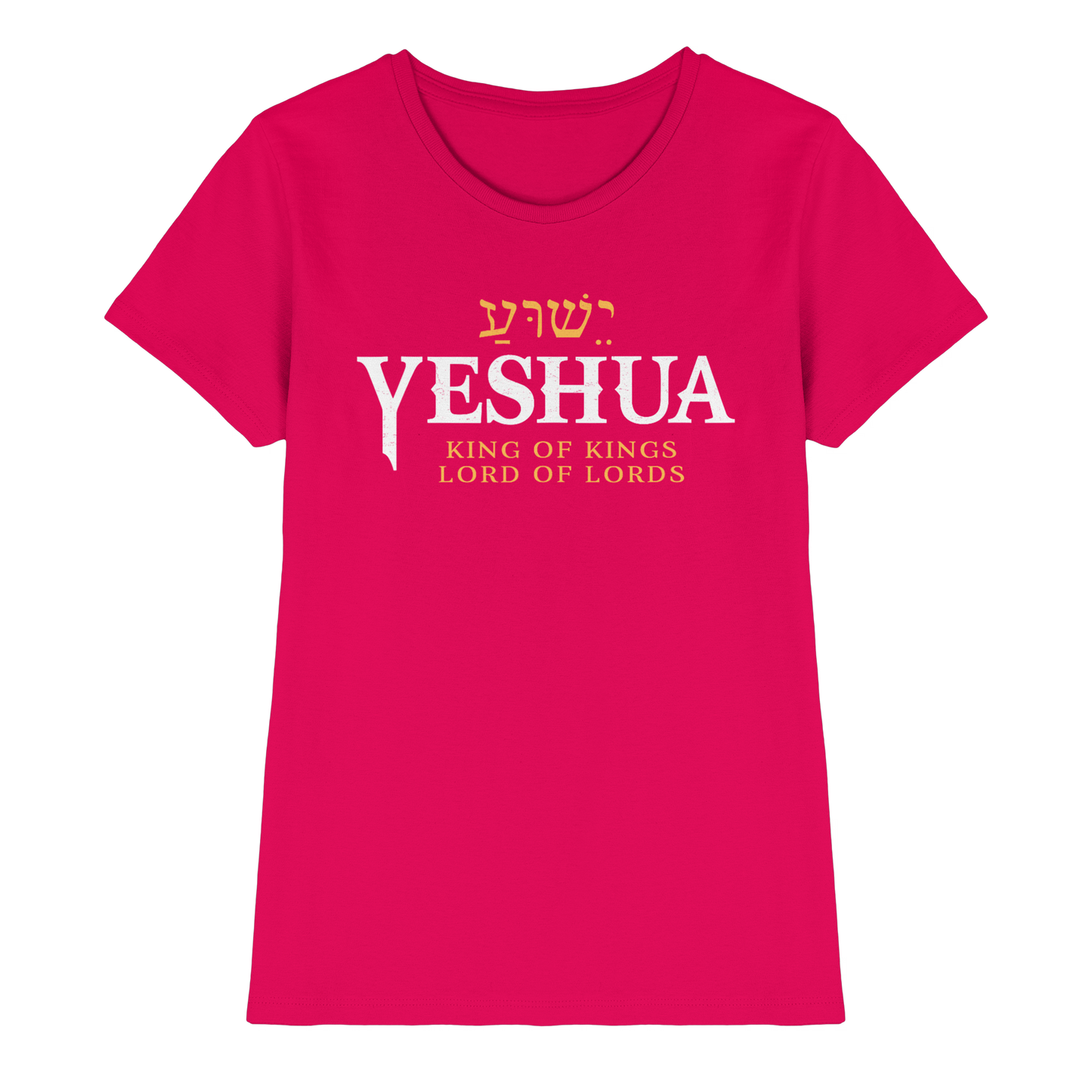 Yeshua – King of Kings, Lord of Lords | Christliches Design mit dem Namen Jesu - Ladies Premium Shirt