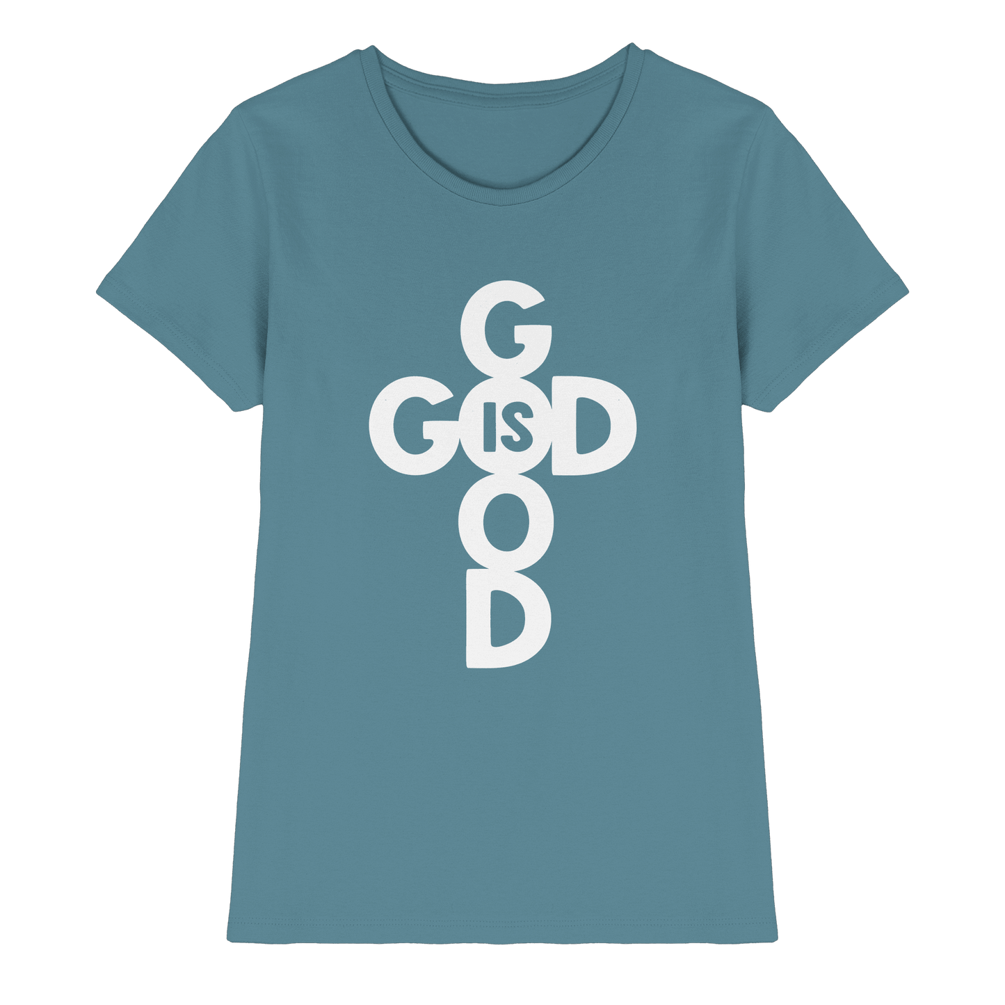 God is Good | Christliche Kleidung & Geschenke im Kreuz-Design - Ladies Premium Shirt