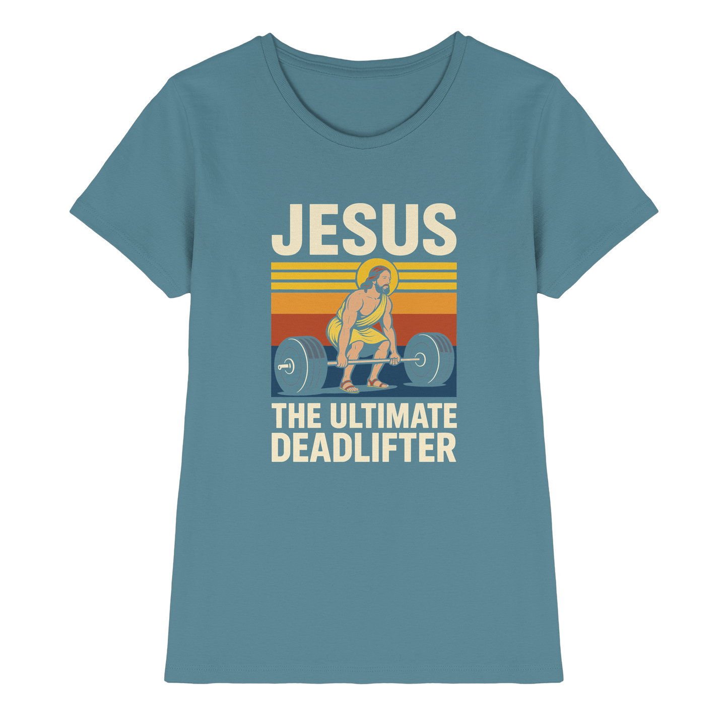 Jesus Deadlifter – Jesus the Ultimate Deadlifter | Christliches Fitness Design - Ladies Premium Shirt