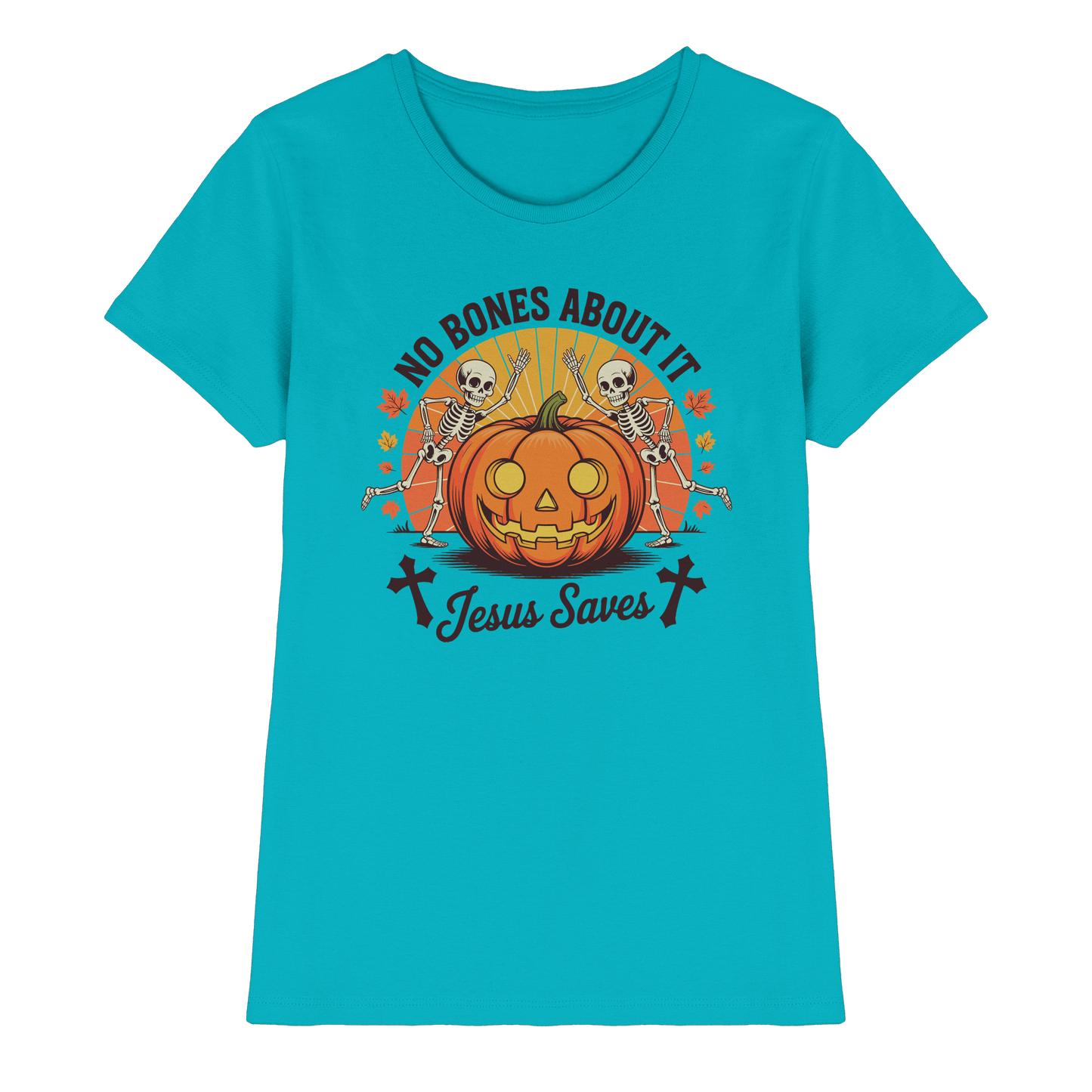No Bones About It – Jesus Saves | Christliche Kleidung & Geschenke zu Halloween - Ladies Premium Shirt